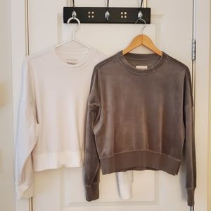2 Abercrombie &  Fitch velour tops